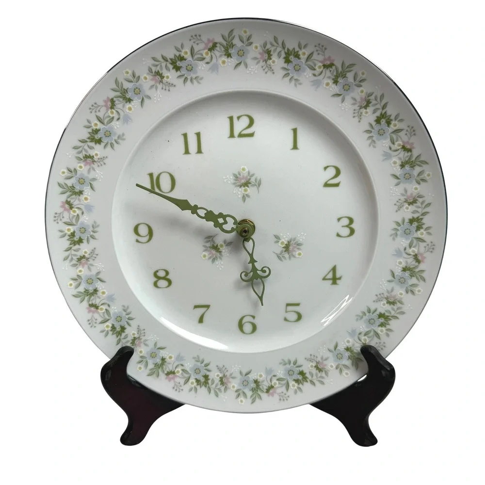 Johann Haviland Bavaria Germany Forever Spring Floral China Wall Clock 10in